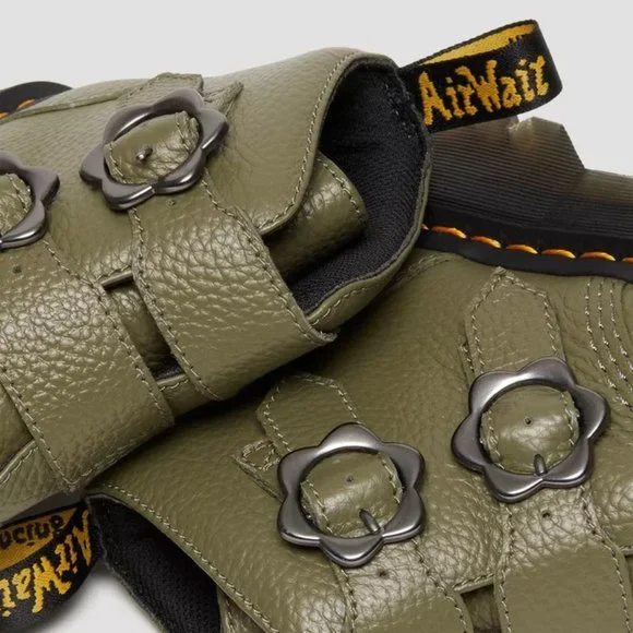 Dr. Martens Devon Flower Buckle Leather Platform Boots - Picture 10 of 16